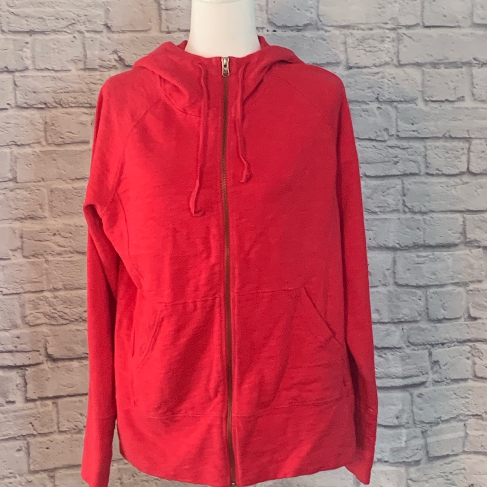Red Eddie Bauer lightweight zipper hoodie, XL